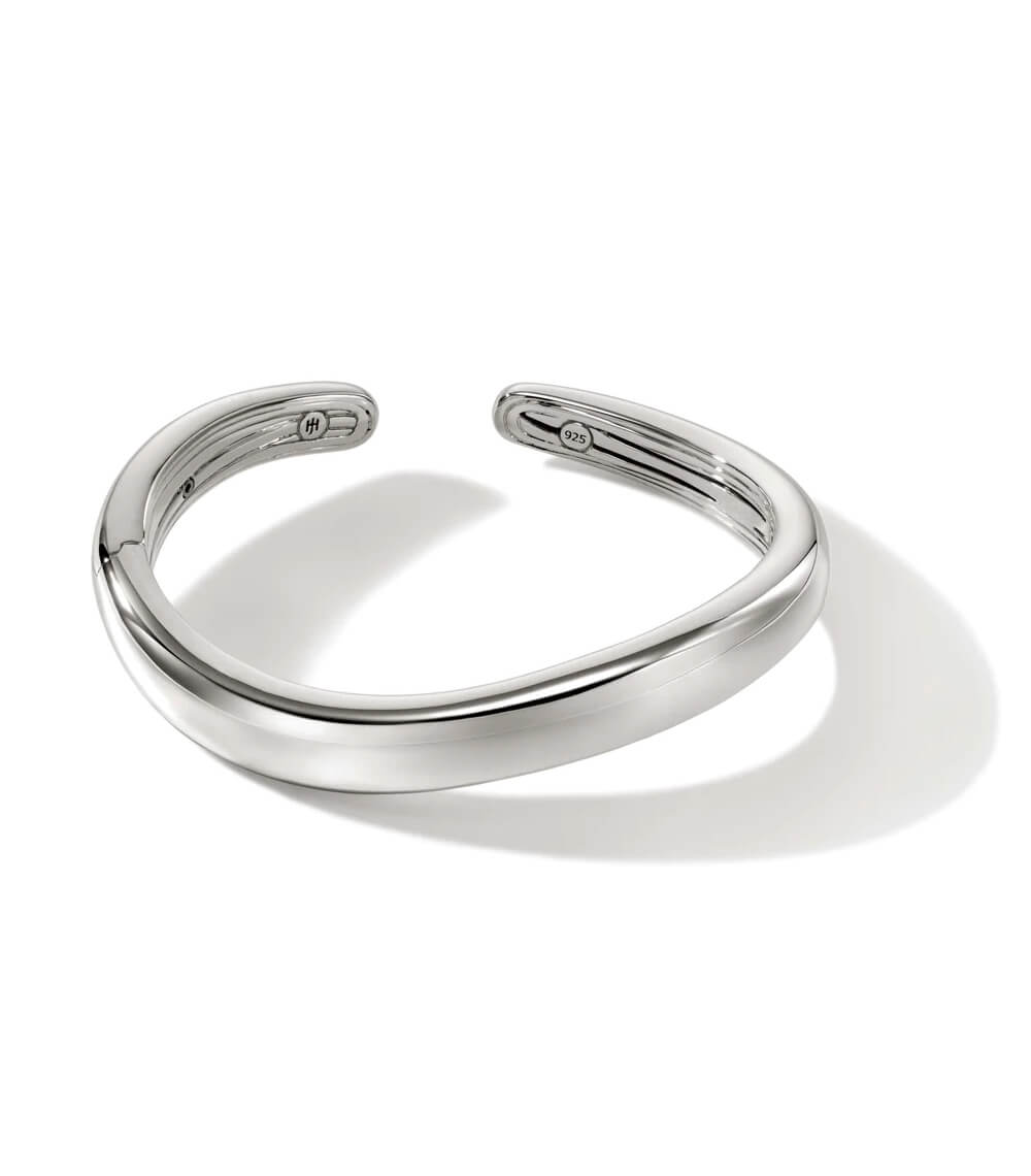 Surf Kick Cuff, Sterling Silver, Slim